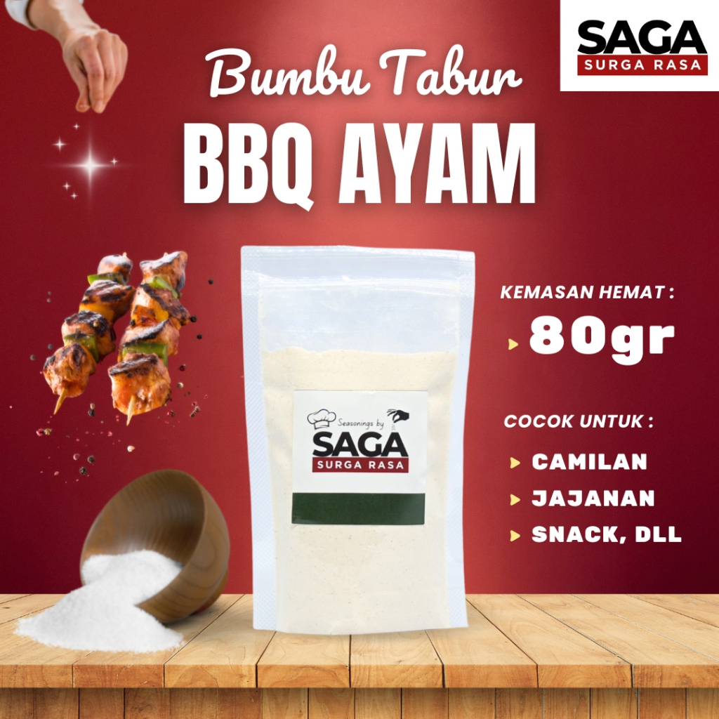 

SURGA RASA Bumbu Tabur BBQ Ayam 80gr - Bumbu Tabur Rasa & Bubuk Rasa Premium