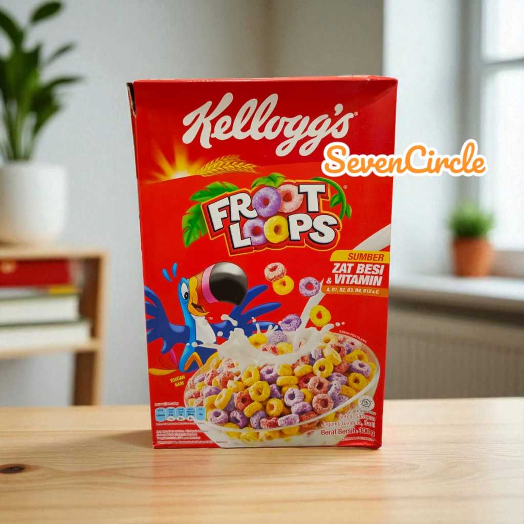 

Kellogg's Froot Loops 300g - Sereal Warna-Warni Kaya Vitamin & Zat Besi (EXP : 30/07/26)