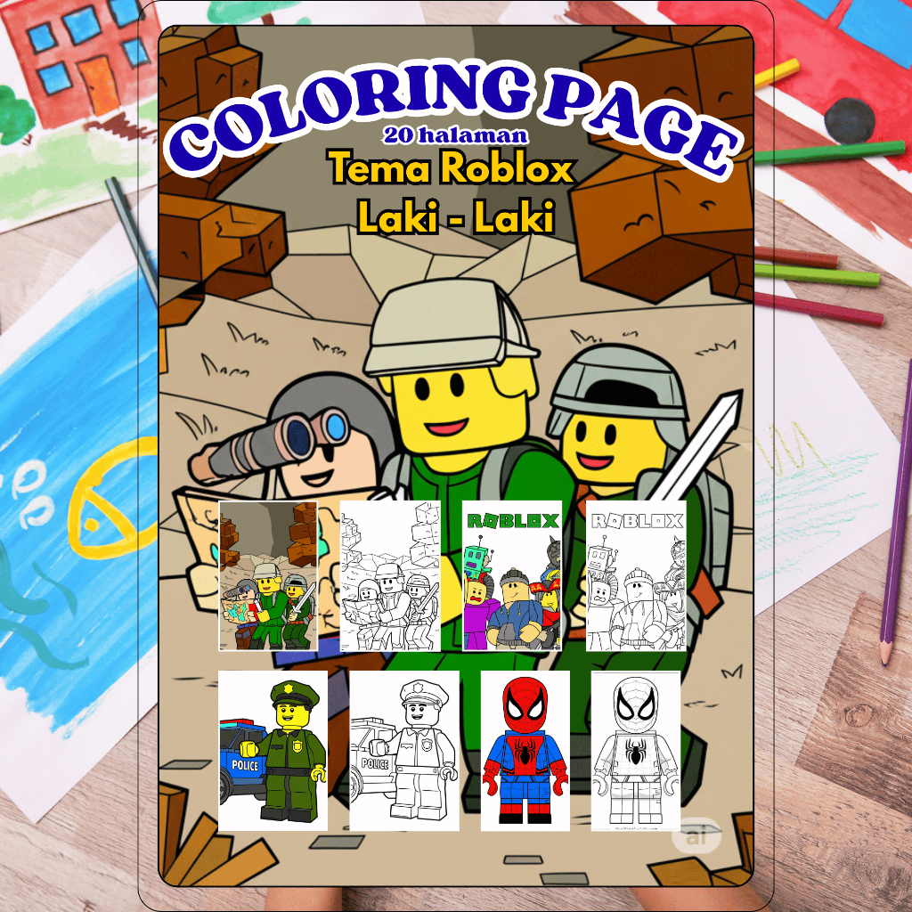 

Kertas Mewarnai 20 Lembar A5 Anak TK PAUD dan SD Coloring Worksheet