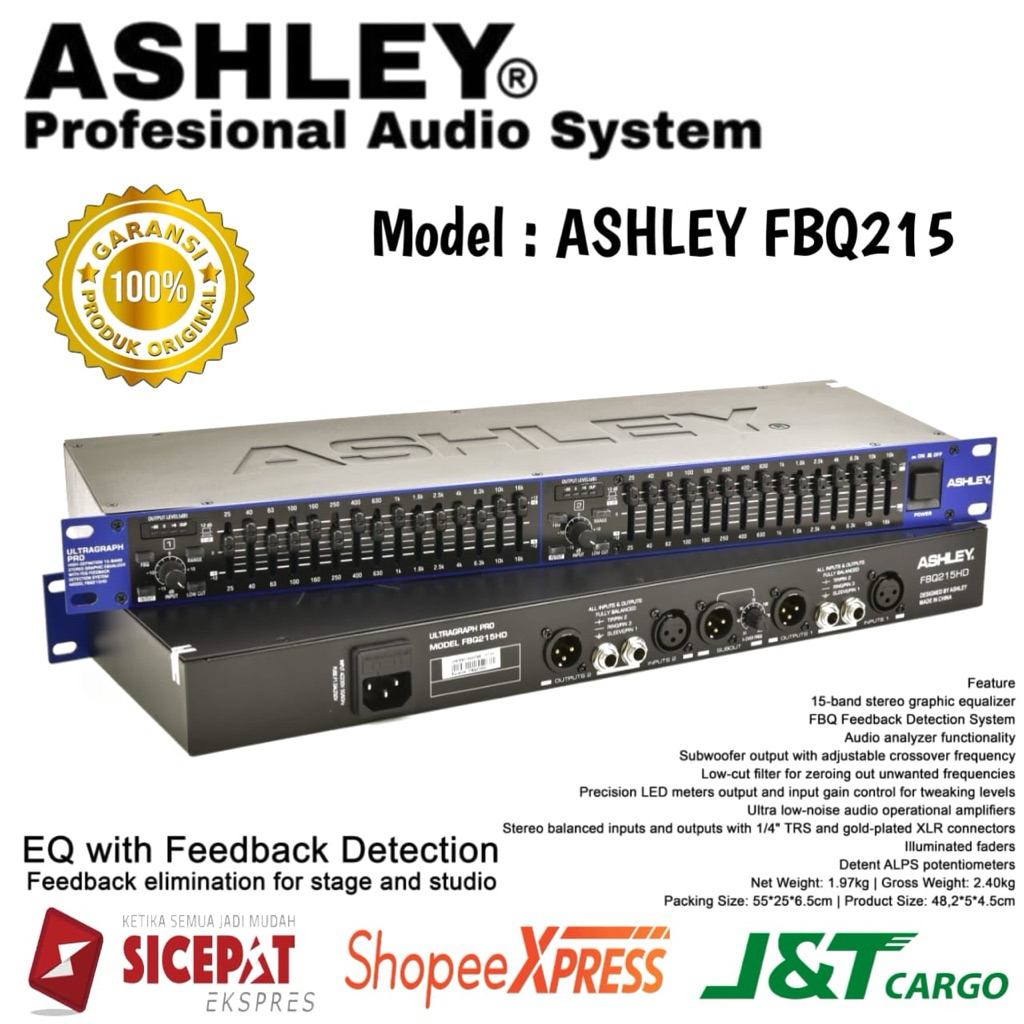 Equalizer Ashley Fbq215hd Original With Feedback Destroyer