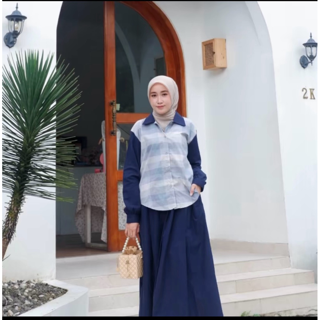 setelan baju rok katun TRISET /setrok katun TRISET
