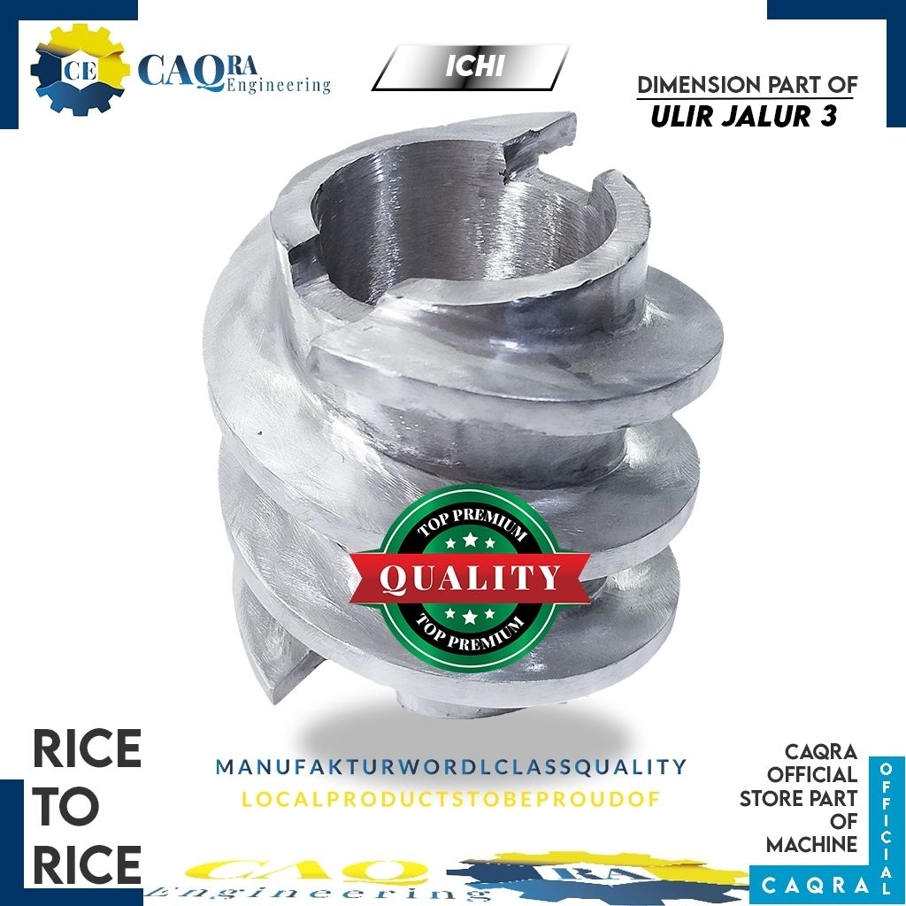 Ulir Stenless Jalur 3 N70 mesin penggiling padi