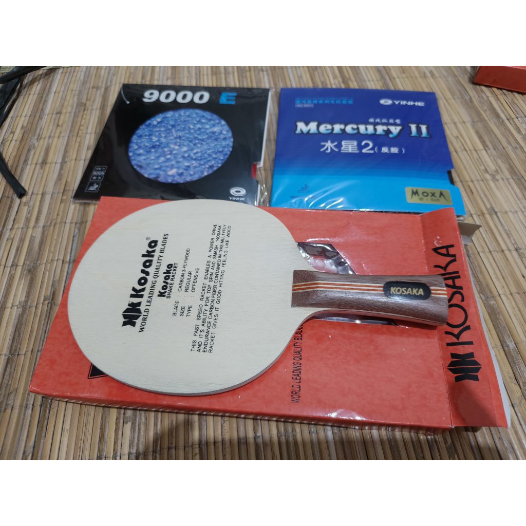 PAKET BATS TENIS MEJA KOSAKA SARDIUS PLUS YINHE 9000E ORIGINAL