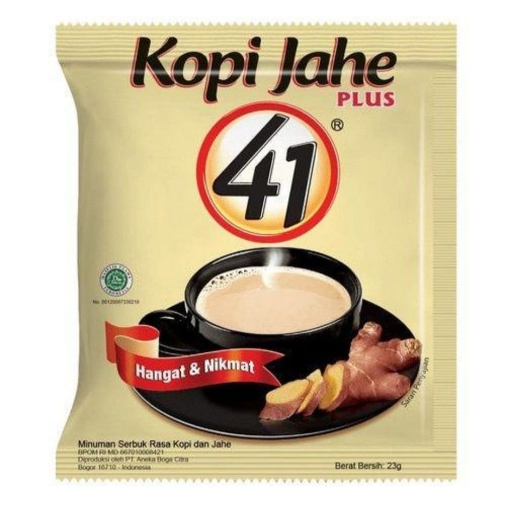

KOPI JAHE PLUS 41 KOPI HERBAL ALAMI ISI 10 SACHET