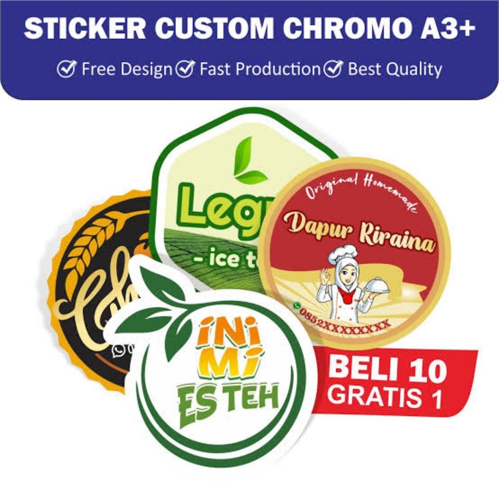 

STIKER CUSTOM LOGO UNTUK KEMASAN GULA AREN, GELAS DLL