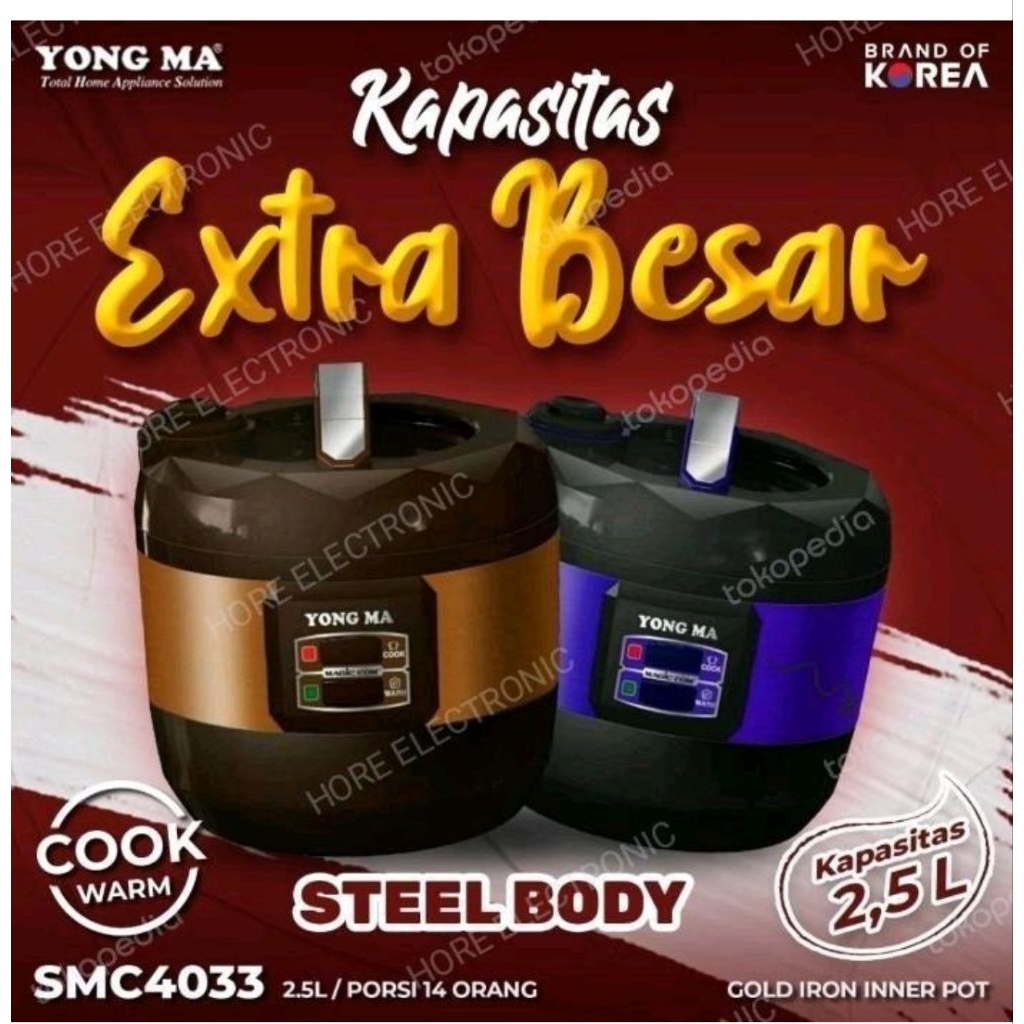 Yongma SMC4033 Magic Com Gold Iron 2,5L