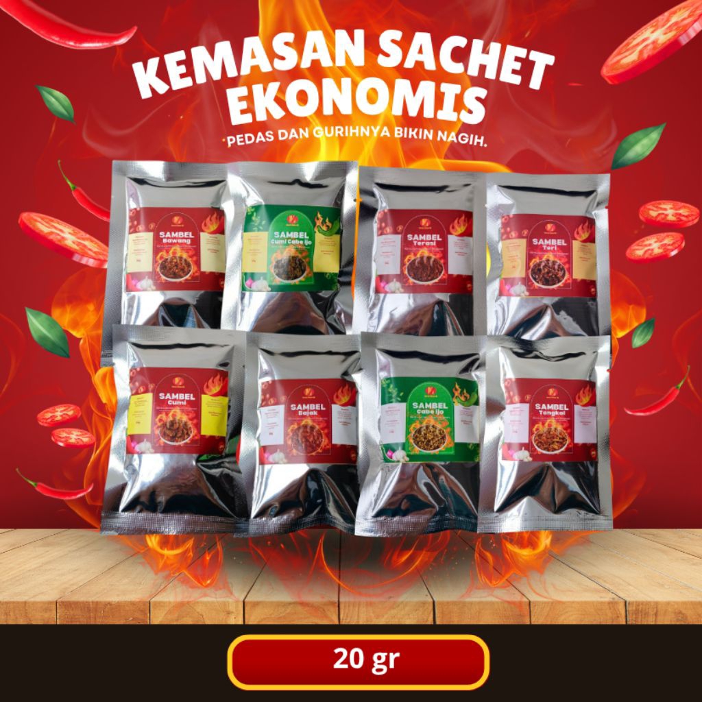 

dapoer Mama HQ ~ Sambal sachet cumi/cumi cabe hijau/cabe hijau/terasi/bajak/bawang/teri/tongkol suwir