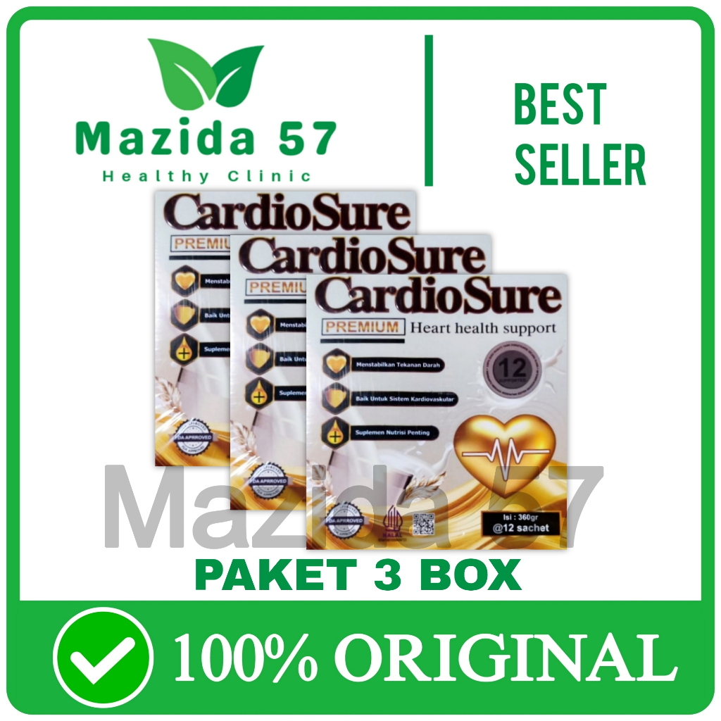 

3 Box Cardiosure Susu Obat Hipertensi Atasi Masalah Jantung Kolestrol Darah Tinggi Asam Urat Original Asli