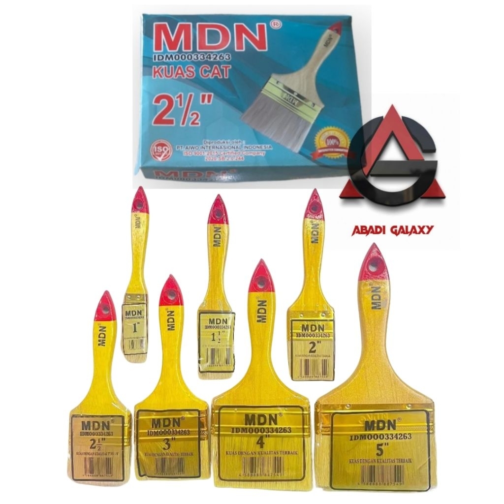 

[Harga 1 ls] Kuas cat Kwas Cat Kuwas Cat Puas Cat Dinding Tembok MDN 1" - 2 1/2