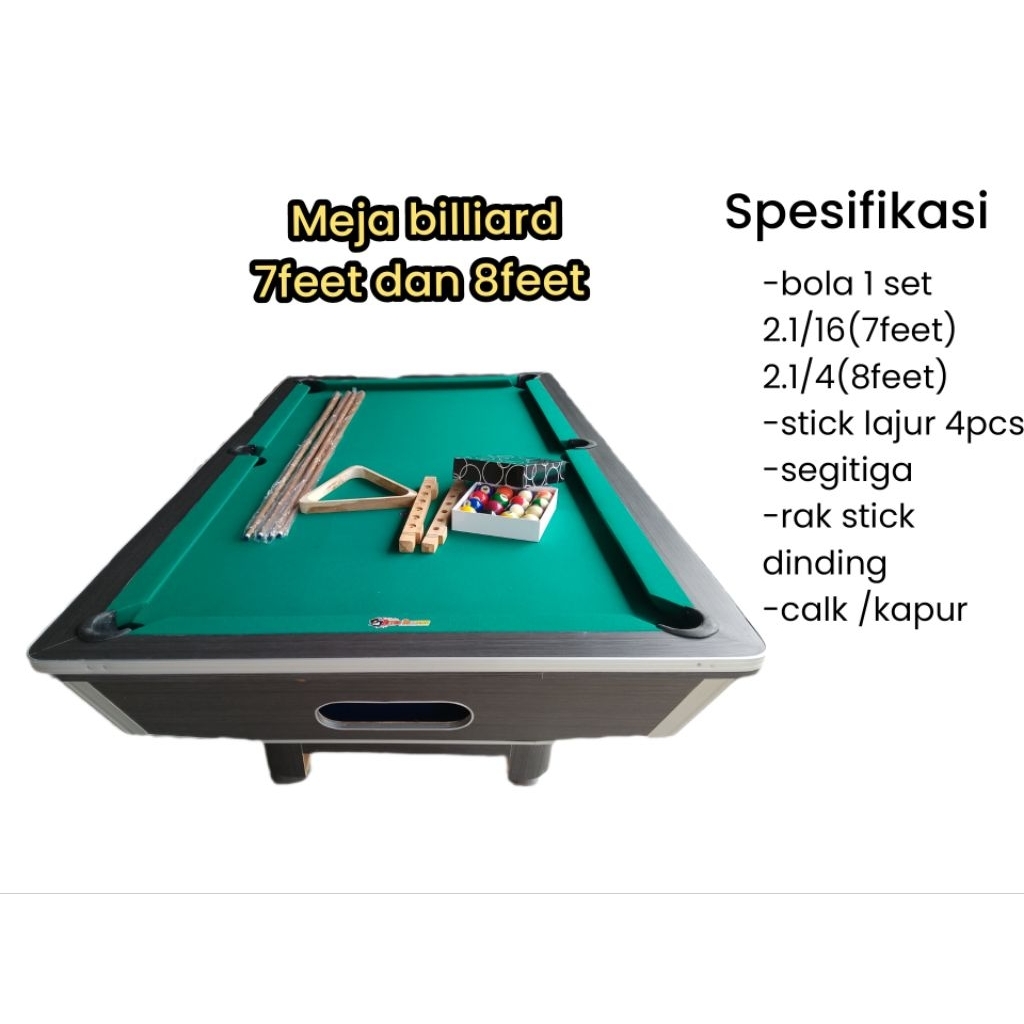 meja billiard 7feet fulset