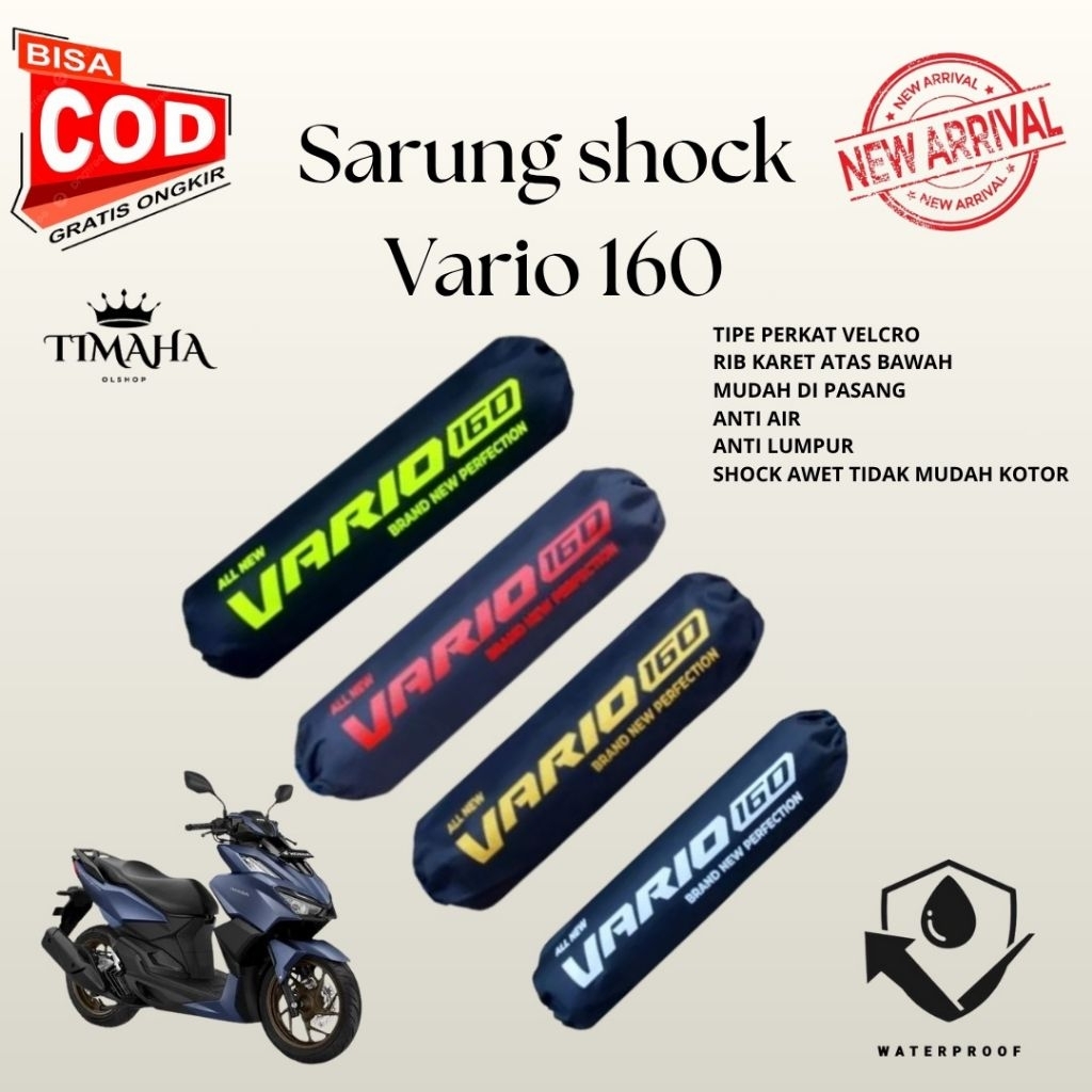 Sarung shock vario 160 cover shock belakang anti air anti debu