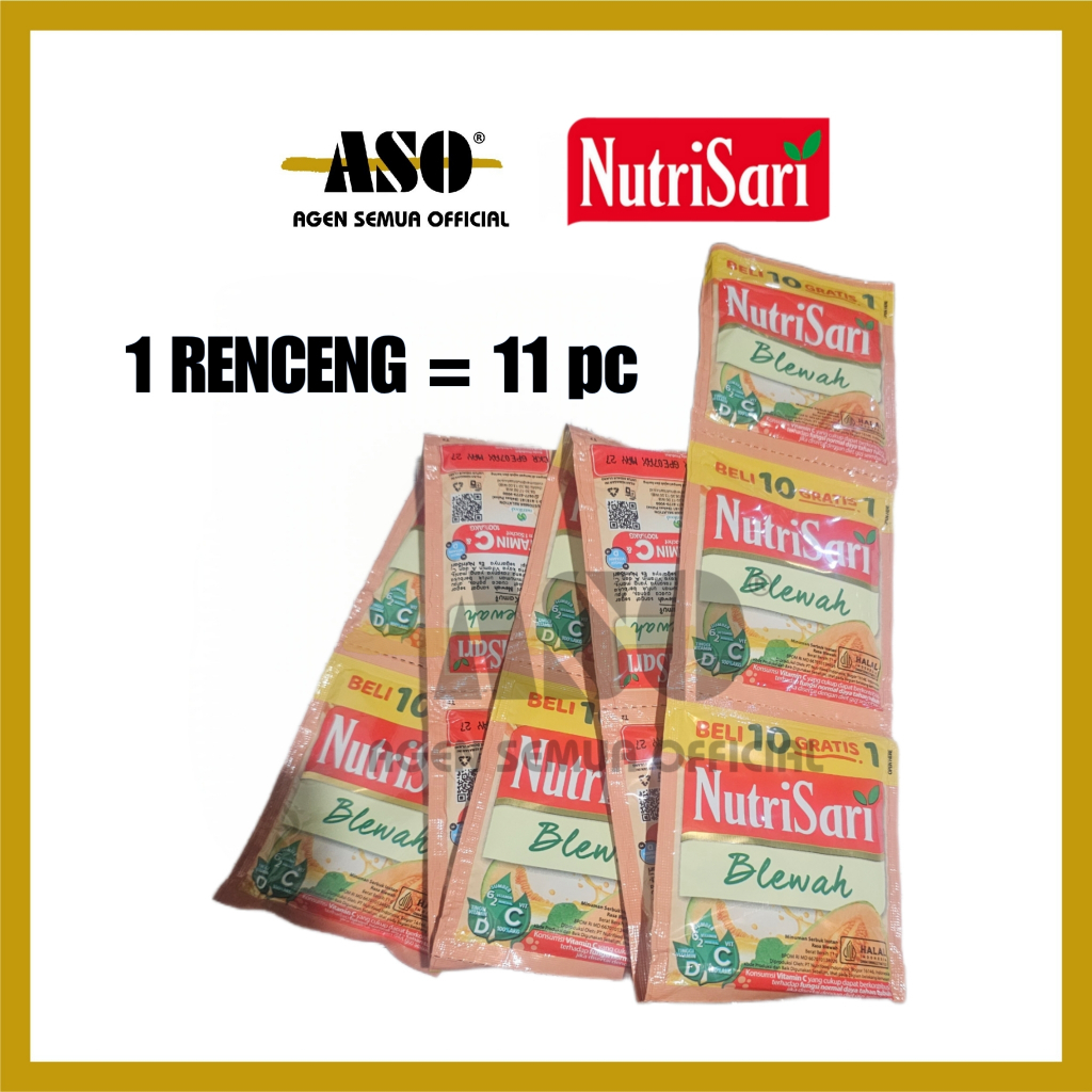 

Nutrisari BLEWAH 11 Gram RENCENG ( ISI 11 ) PROMO !!!