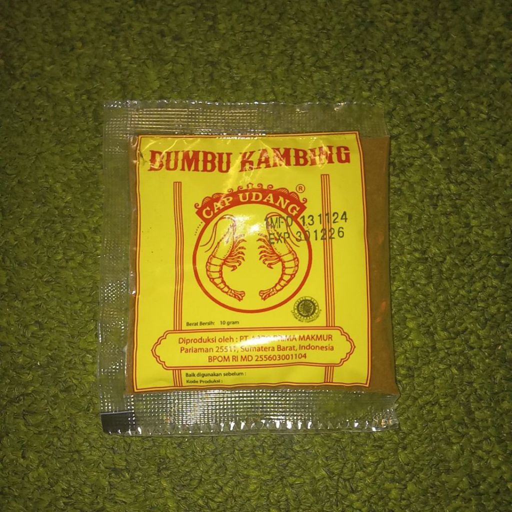 

BR BUMBU KAMBING CAP UDANG BERAT BERSIH 10 gram