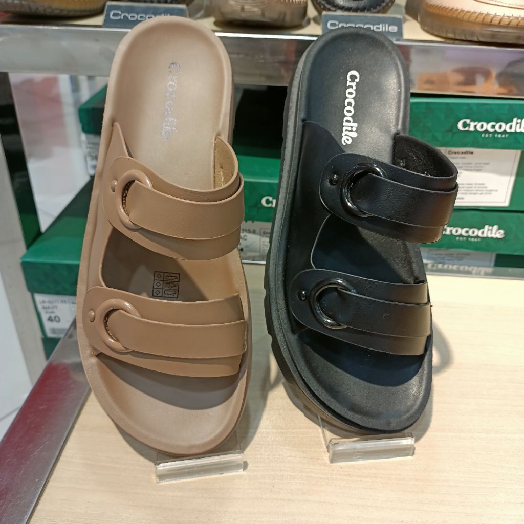 sandal wanita flat sol 2cm CROCODILE original matahari