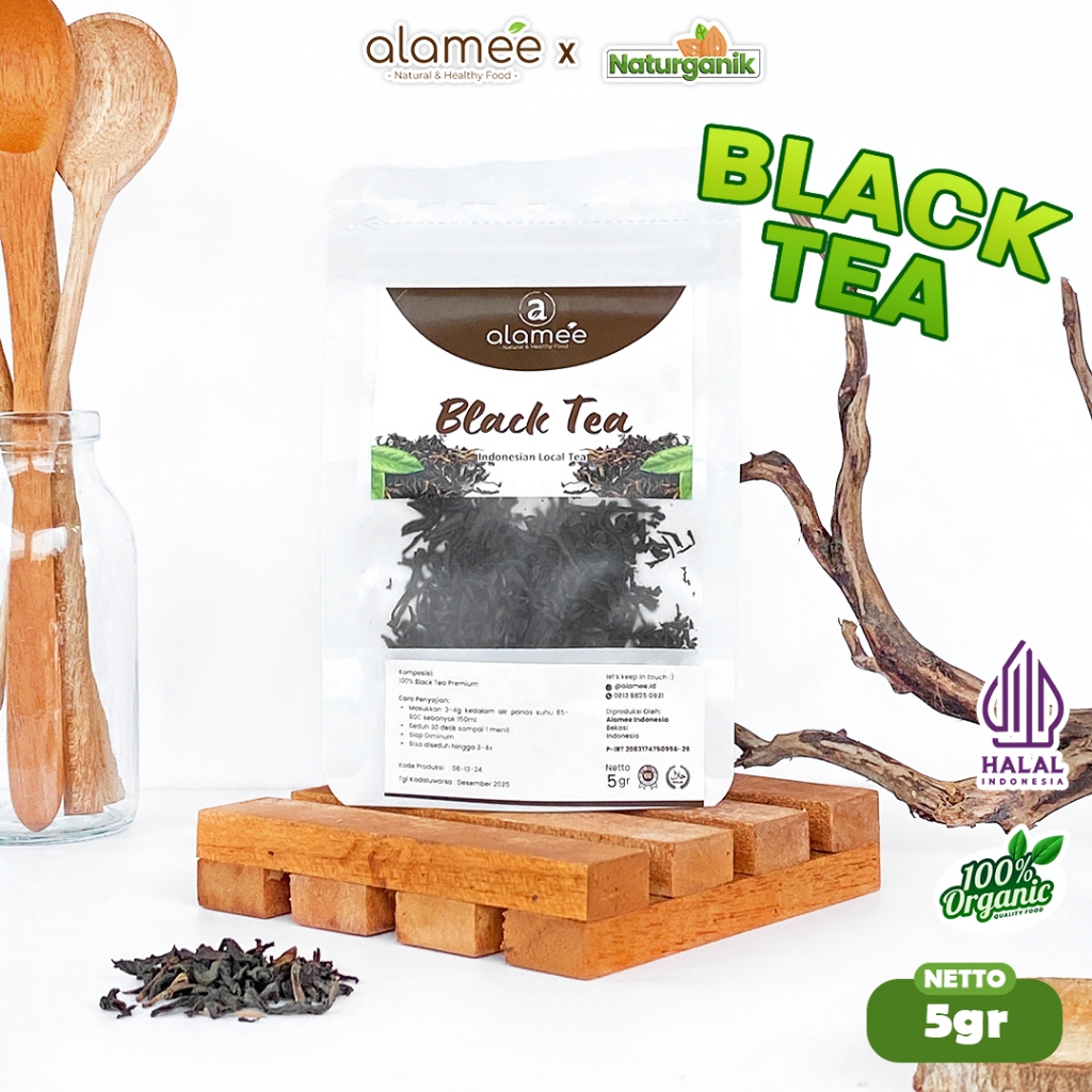 

ALAMEE Black Tea Organic Teh Hitam Kering Dried 5 gr Premium Naturganik