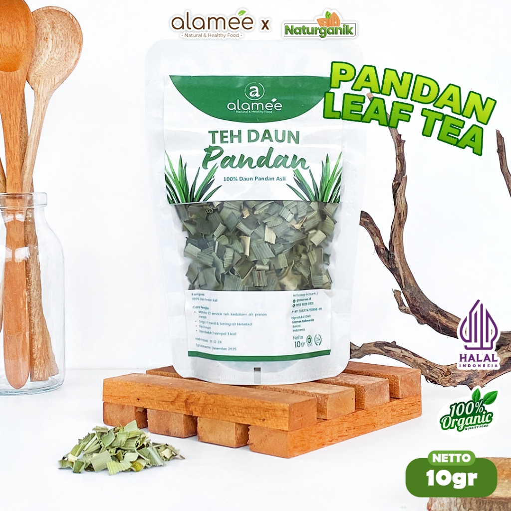 

ALAMEE Teh Pandan Kering Daun Leaf Tea Organik 10gr Premium Naturganik