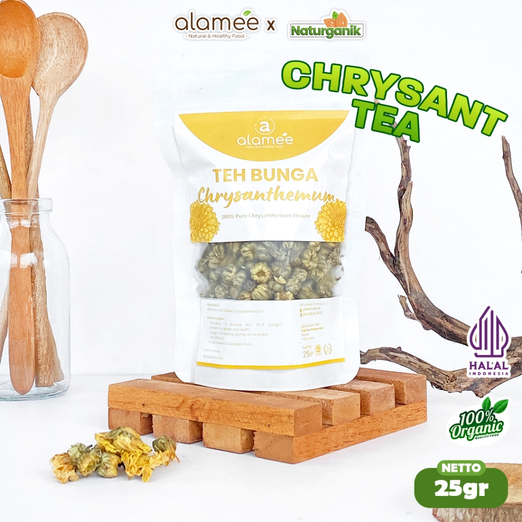 

ALAMEE Teh Chrysanthemum Tea Bunga Krisan Emas Golden Crysant Alami Organik 25gr Naturganik