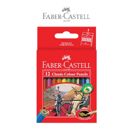 

Faber-Castell Pensil Warna Classic Colour Pencils set 12 ukuran pendek