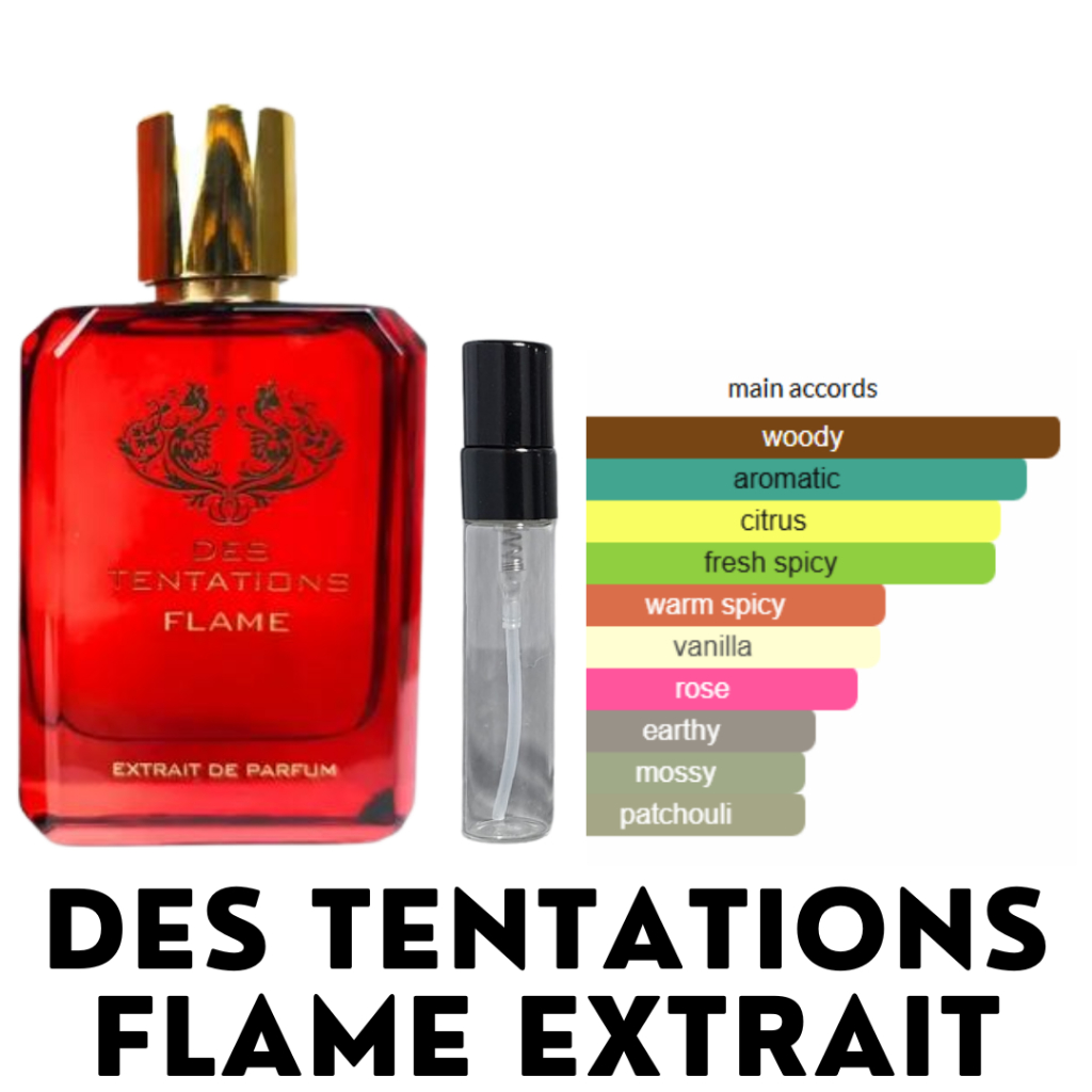 Decant DES TENTATIONS FLAME EXTRAIT Fragrance World Perfume