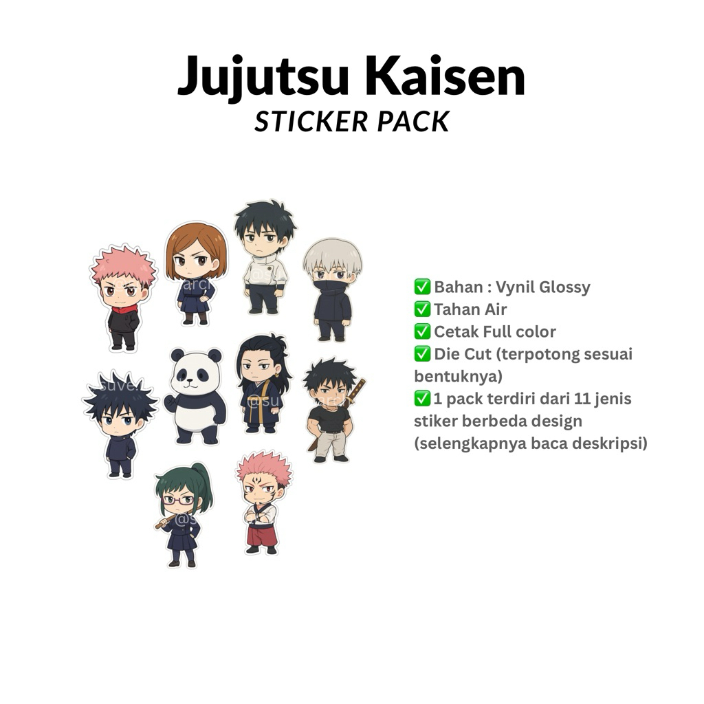 

Jujutsu Kaisen Sticker Set
