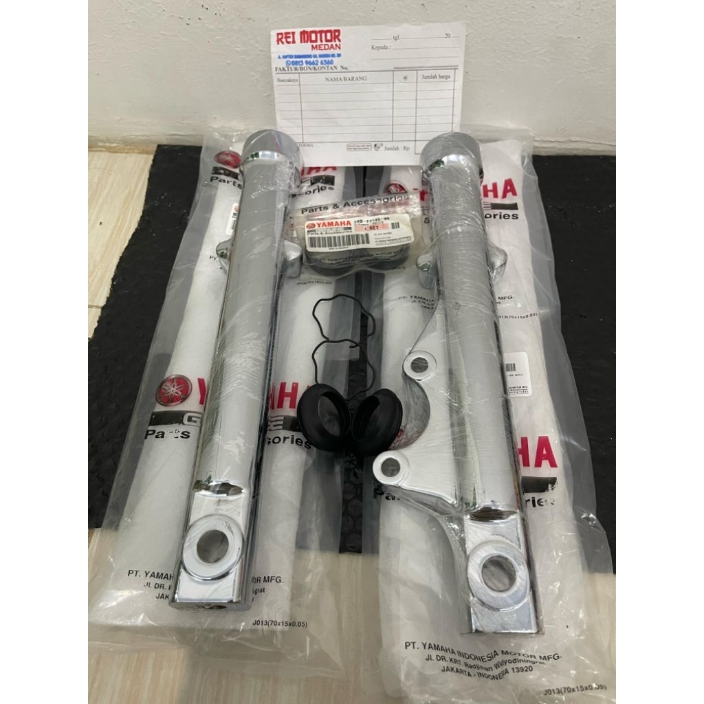 BOTTOM SHOCK / TABUNG SHOCK PETAK DEPAN RX-KING ORIGINAL BARU FULL CHROME + SEAL SHOCK + SEAL ABU.
