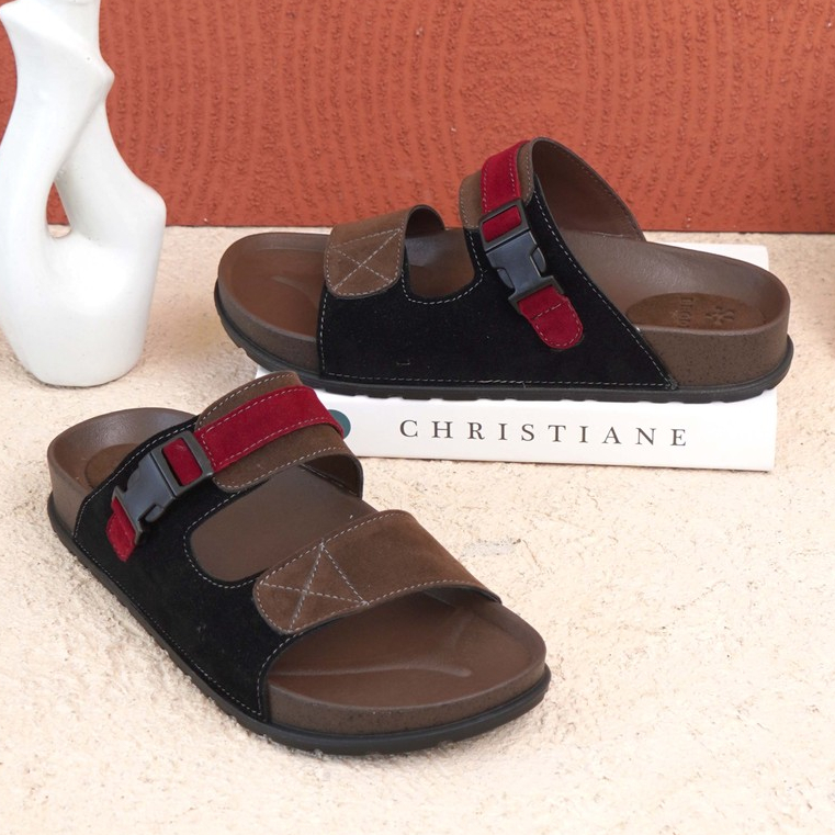 SARA SARA YUK - BRODY TIGER Sandal Pria Slop Casual Model Birken Size 38 - 43 Sendal Laki Dewasa Sel