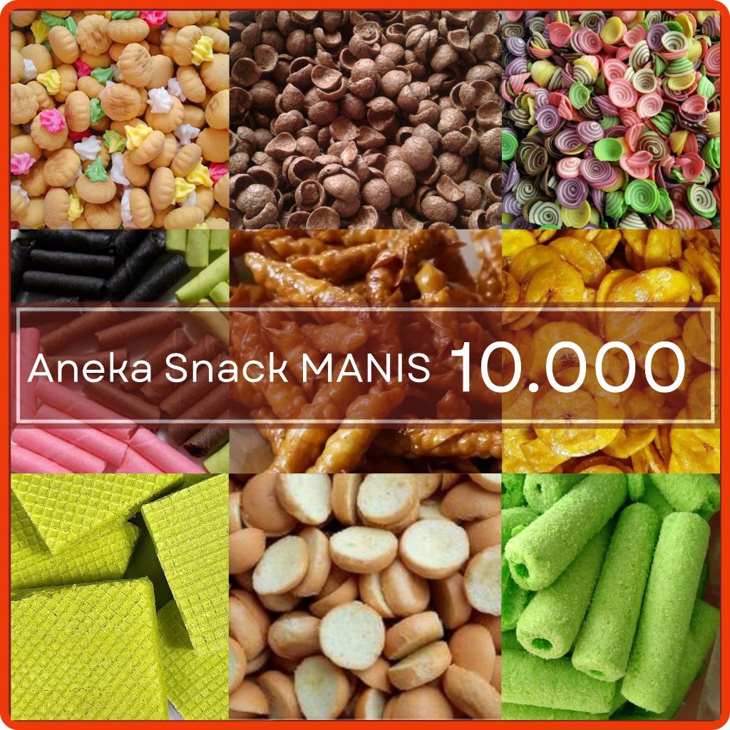 

QUINNBE aneka snack MANIS kiloan / makanan ringan / cemilan murah serba 10rb pedas asin gurih