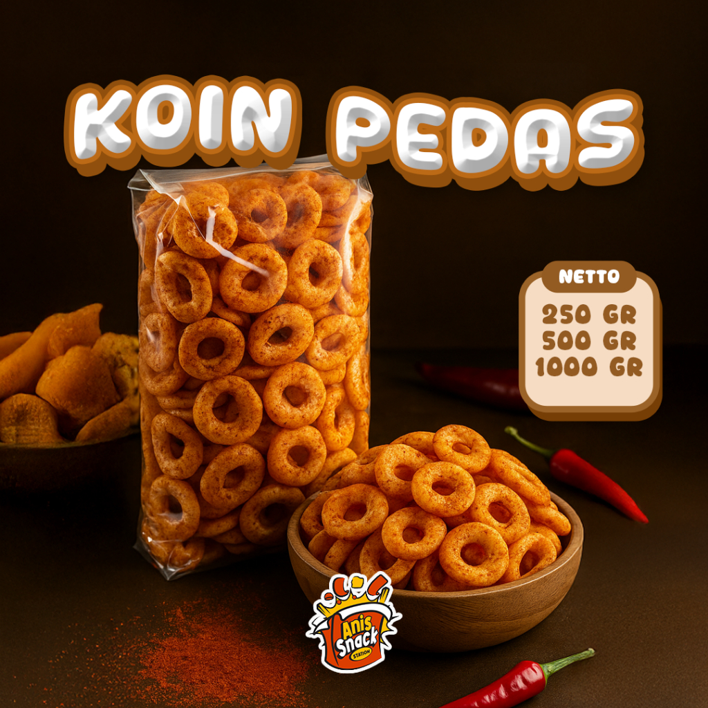 

Kerupuk Koin Pedas / Kerupuk Setan / Kerupuk Ring Pedas