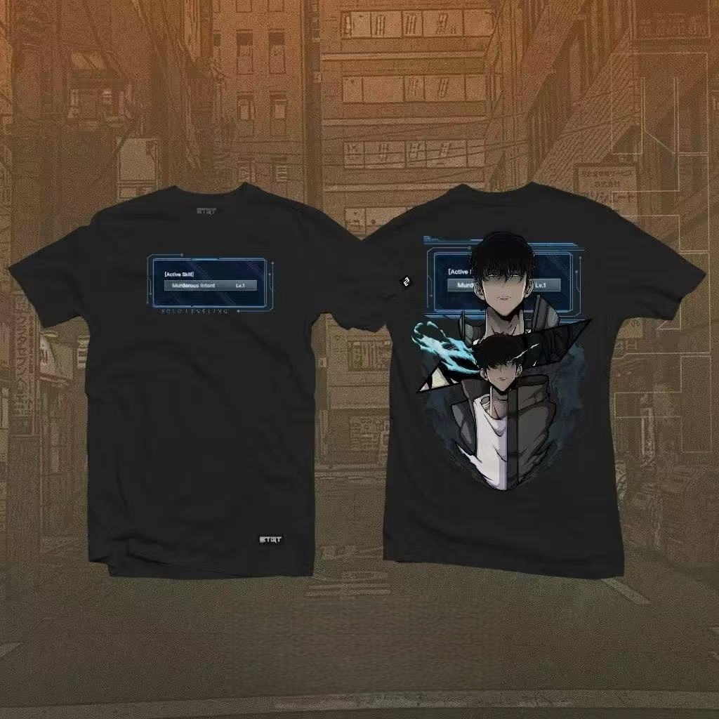 GooFee-ETQT WorldWide-Unisex-Kemeja Anime-Solo Leveling-Sung Jin Woo v4