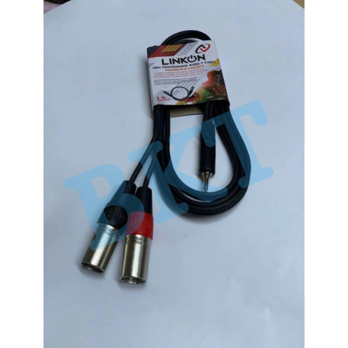 KABEL UNTUK MIXER KE HANDPHONE / 2 JEK CANON TO JEK MINI STEREO
