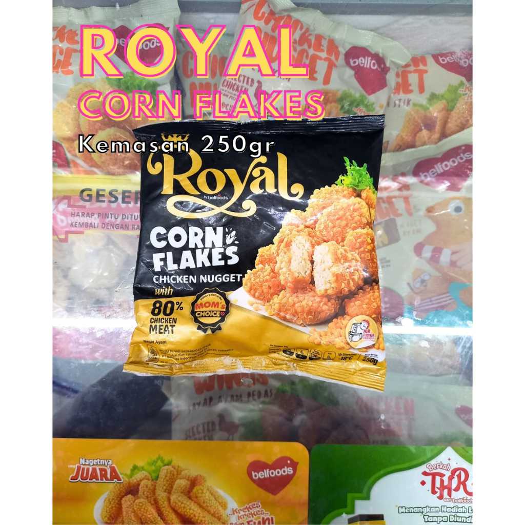 

Frozenfood BELFOODS ROYAL Nugget Ayam Corn Flakes 250gr