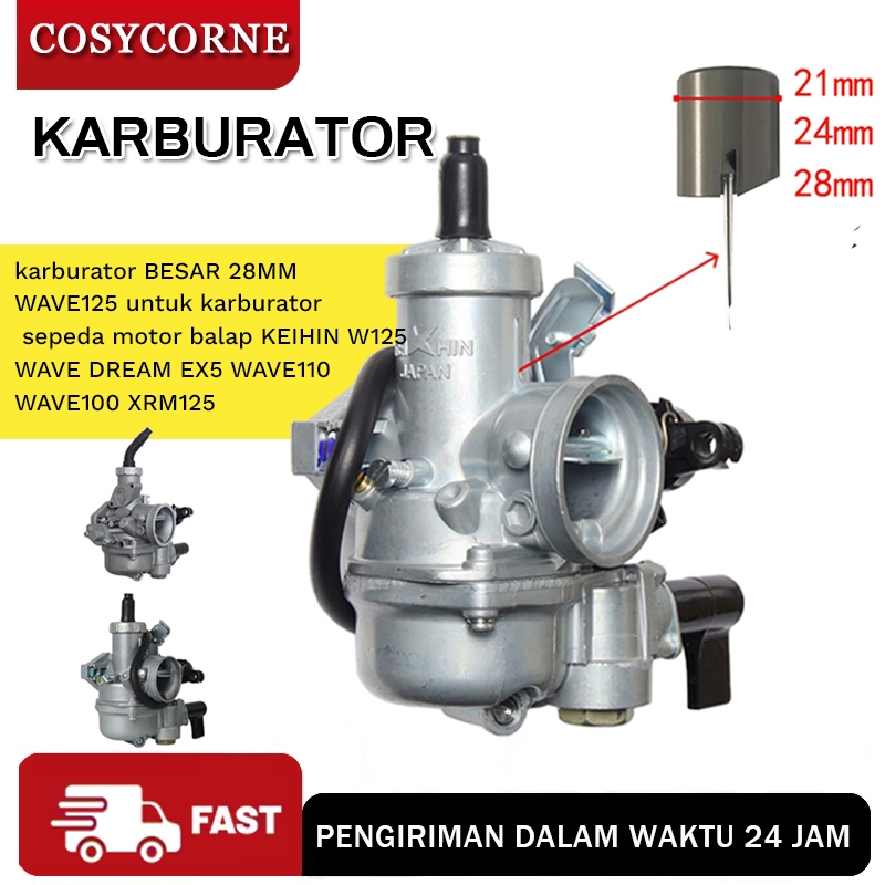 COD Karbu karburator Racing wave125 Supra /Legenda astrea grand prima legenda  win C50 C70 kharisma 