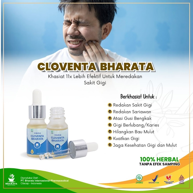 Cloventa Bharata obat Sakit Gigi Gusi Bengkak Gigi Berlubang Paling Ampuh
