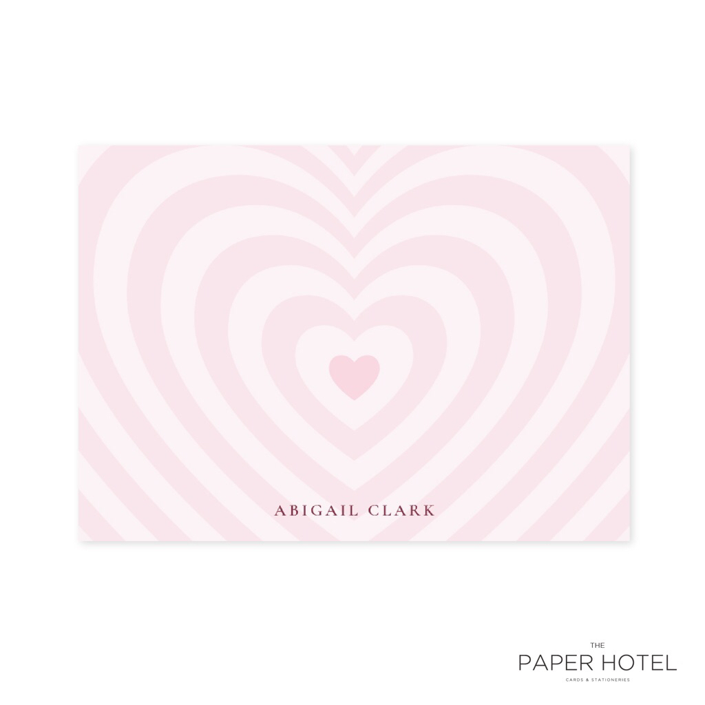 

1 Sided Notecard - Love Vibes (Personalized Initials/Name, 16 pcs)