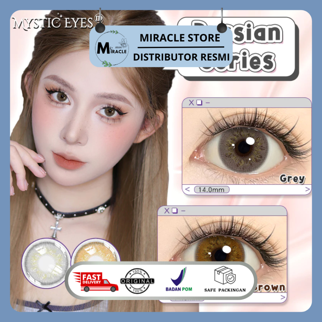 Mysticeyes Softlens Minus (-3.25 s/d -6.00) 14.5mm Soflen Minus lensa kontak berwarna