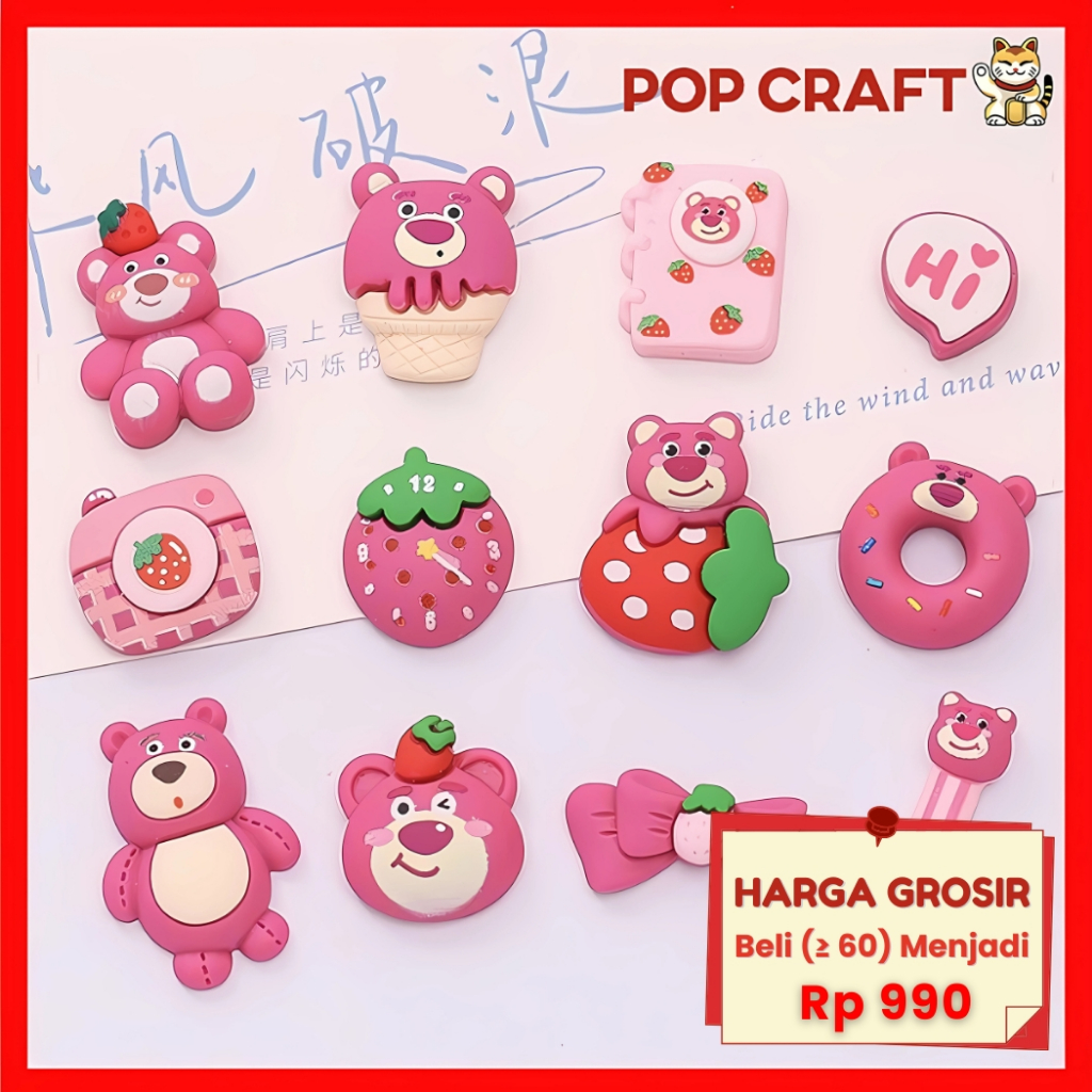 

PC Stiker 3D Lotso Untuk Case HP Botol Minum Notebook Stiker 3D Timbul Per Pcs Aesthetic Mainan