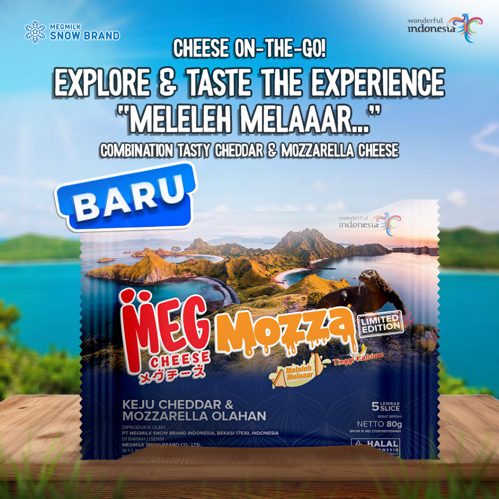 

MEG Cheese Mozza Slice 5’s - Kombinasi Keju Cheddar & Mozzarela