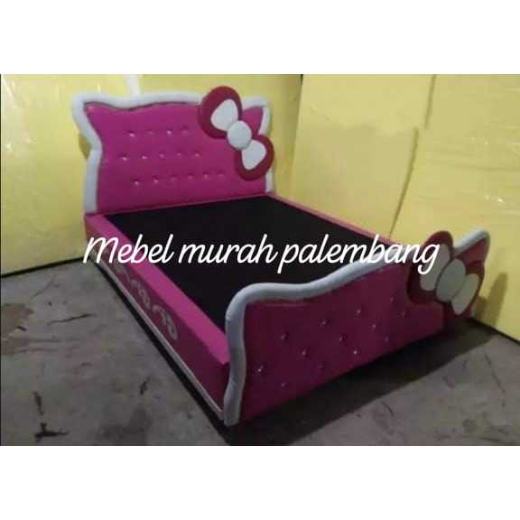 Divan Costome Hallo Kitty | Ranjang Kayu Albasia Model Anak Karakter | Divan Karakter Hello Kitty Pa