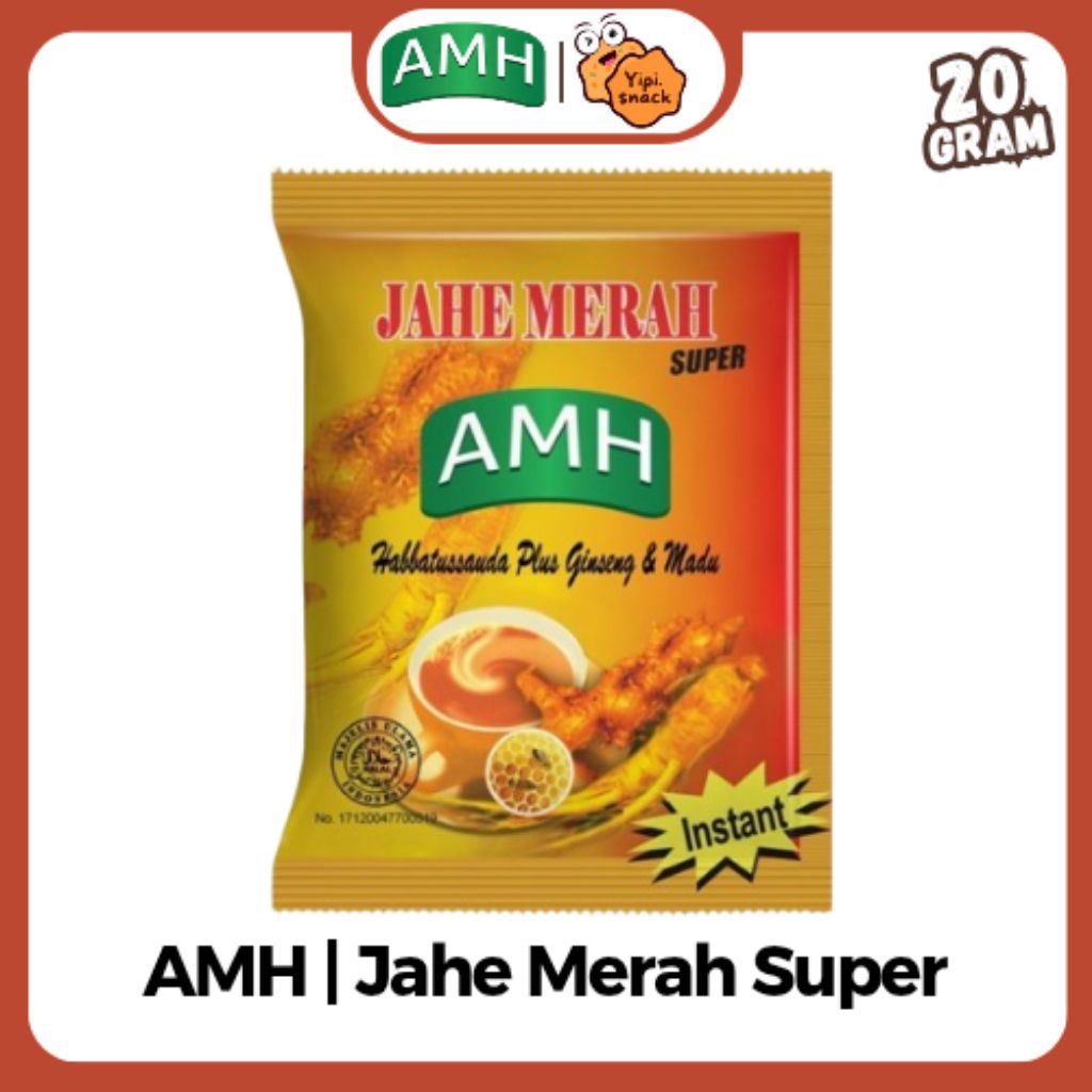 

Jahe Merah Super AMH 20gr Minuman Herbal Jahe Instan