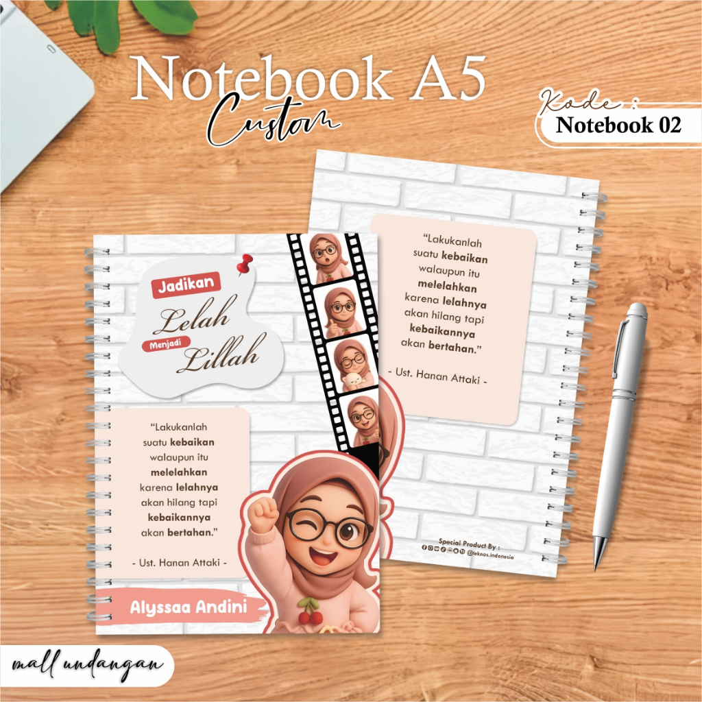 

NOTEBOOK SPIRAL UKURAN A5 CUSTOM - BUKU CATATAN SOFTCOVER
