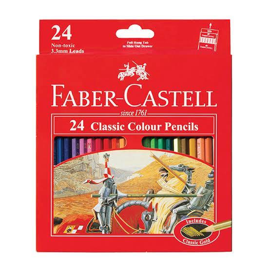 

PENSIL WARNA FABER-CASTELL ISI 24 WARNA/CLASSIC COLOUR PENCILS/PENSIL WARNA FABER-CASTELL MURAH