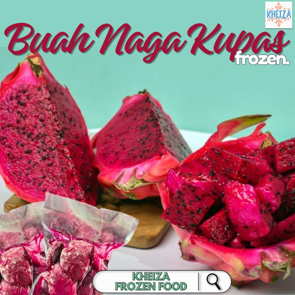 

Buah Beku - BUAH NAGA Frozen 500g untuk Es Cream Jus Smoties Es Buah - Kheiza Frozen