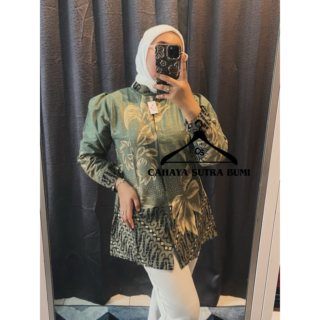 BATIK KATUN PRIMIS | BLOUSE BATIK | BATIK CEWE | TUNIK BATIK | BATIK PALEMBANG