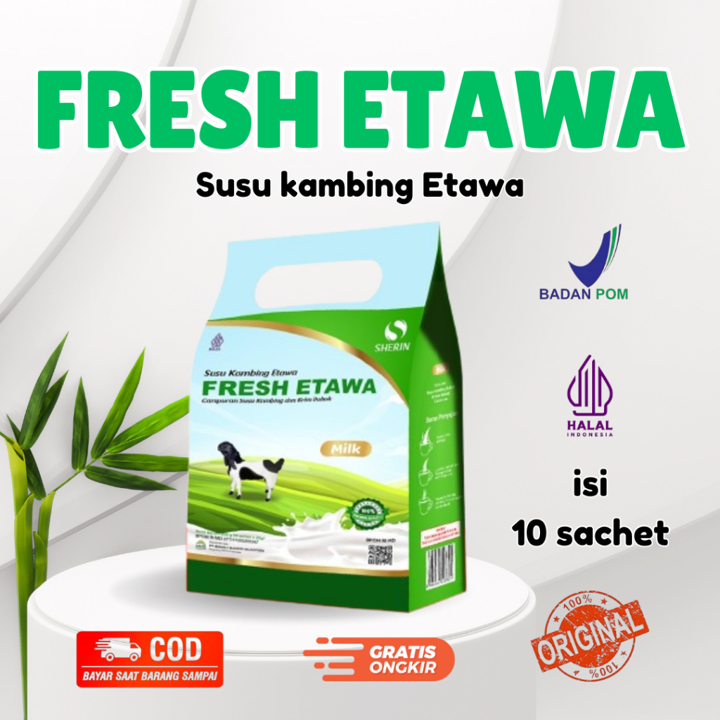 

Sherin - Susu Kambing Etawa Bubuk Fresh Etawa isi 10 Sachet