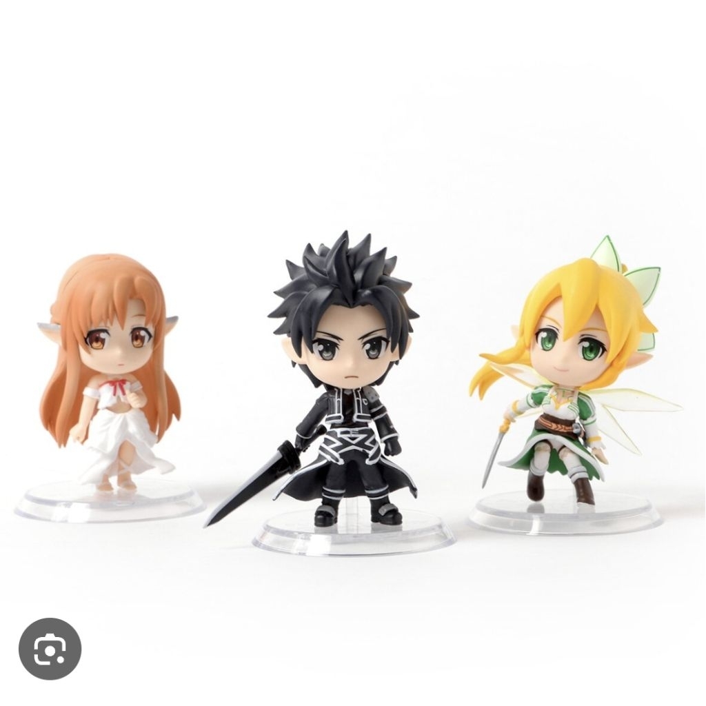 Banpresto Chibi Kyun Chara Sword Art Online Fairy Dance Set Of 3 Kirito Asuna Leafa