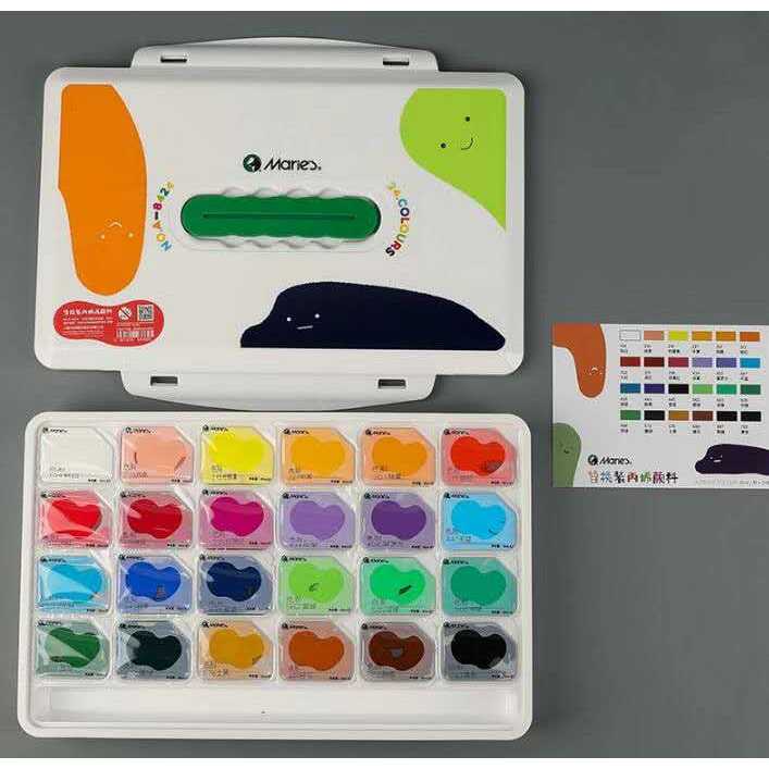 

MARIES Cat Acrylic Paint Set 24 Warna x 30ml - Cat Akrilik Marie's Warna Dasar Lengkap Melukis Color