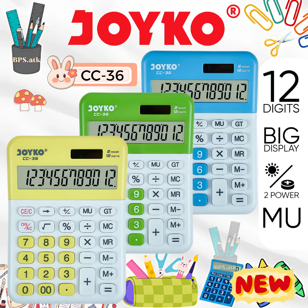 

JOYKO Calculator / Kalkulator CC-36 12 Digits Check Correct Kalkulator