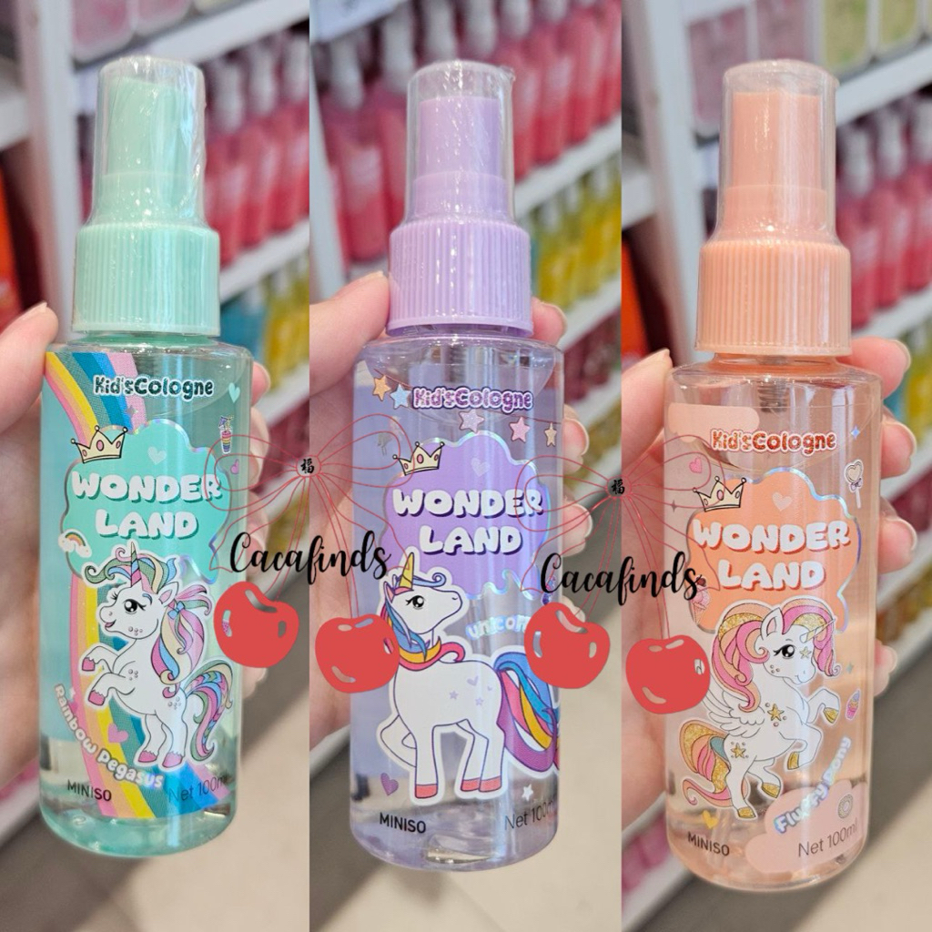 MINISO‼️Body Mist / Parfum Pewangi Badan Wonderland Kids Cologne (100ml) Green / Purple / Pink
