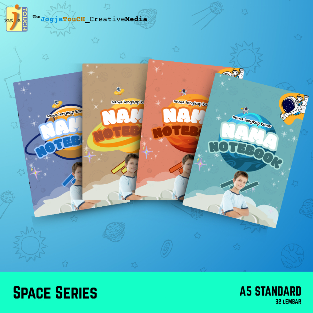 

Buku Custom SPACE SERIES A5 | Jelajahi Angkasa 32 Lembar | Cover Glossy & Kertas Premium
