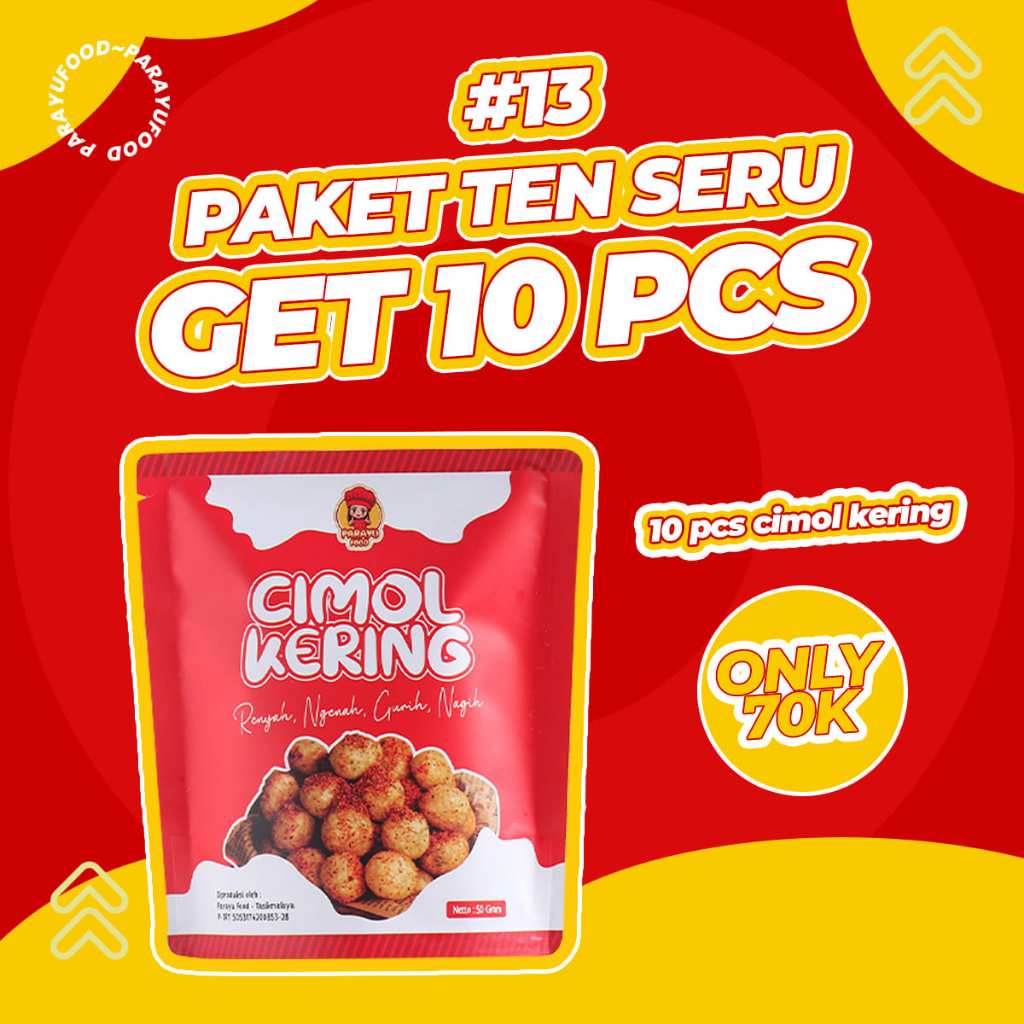 

Parayu Food - Paket 10 PCS Cimol Kering